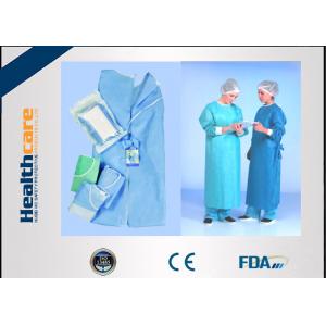 China SMMMS / SMMS Disposable Surgical Gowns Medical Scrubs Acid Proof Free Samples supplier