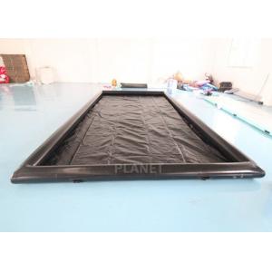 China Black Portable Garage Floor 10'x20' Inflatable Car Wash Mat supplier