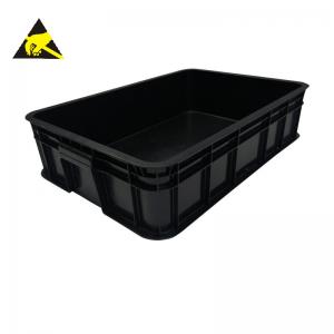 China Esd Antistatic Pcb Storage Box Esd Storage Box Racks Conductive Plastic Container Bins Esd Case With Lid supplier