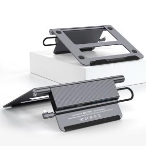 China 10 In 1 USB C Docking Station With Laptop Macbook Adjustable And Foldable Stand wholesale