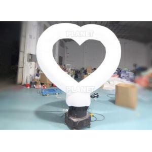 190T 3m White Ground Led Inflatable Love Heart Balloon