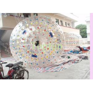 China Color Dot Inflatable Zorb Ball PVC Zorbing Ball With Coloful D-rings supplier