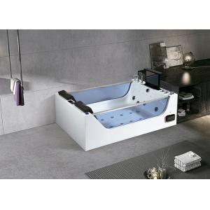 China 2 Person Jacuzzi Bath Tub Bubble Soaking Massage Freestanding With TV supplier
