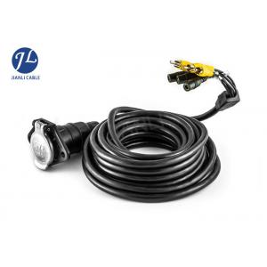 China 7 Pin Truck Trailer RV Reversing Camera Extension Cable With Electrical Socket supplier