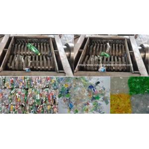China Bottles Bale Plastic Waste Shredding Machine Dual Shaft Automatic Overload Protection supplier