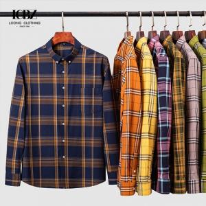 China Men's 100% Cotton Plaid Button Collar Shirts Versatile Cardigan Tops for Any Occasion supplier