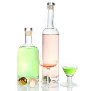 China 50ml Flint Glass Cocktail Bottles Custom Printed For Liquor supplier