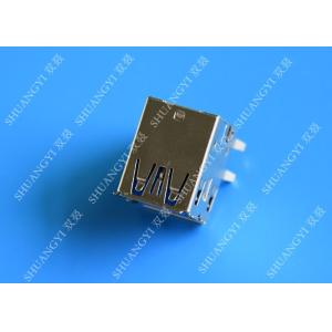China Tipo micro femenino del conector de las capas dobles USB una INMERSIÓN de ángulo recto Jack de 8 Pin supplier
