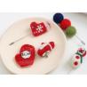 China Environmental Friendly Wool Felt Balls Snowman Santa Carrot Pattern wholesale