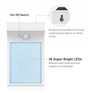 LED Solar Lamp Waterproof Solar Light 36 LEDs Light Outdoor Wall Lamp Security Spot Lighting Motion Detector Door Wall