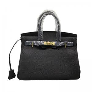 China Women Genuine Leather Black Trendy Bags Lady Tote Handbags supplier