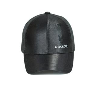 China Leather Black 6 Panel Sports Dad Hats Embroidery Pattern Character Style supplier