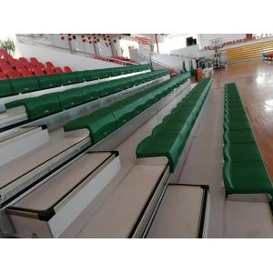 China Manual HDPE Bench Retractable Gym Bleachers Indoor Basketball Bleachers supplier
