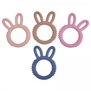 China EN1400 Silicone Baby Teether Relieve Pain And Itching Clean Tongue supplier