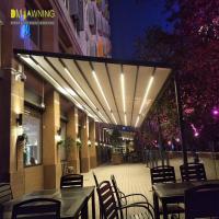 China Aluminum Waterproof Sun Shade Canopy PVC Pergola LED Conservatory Roof Awnings on sale