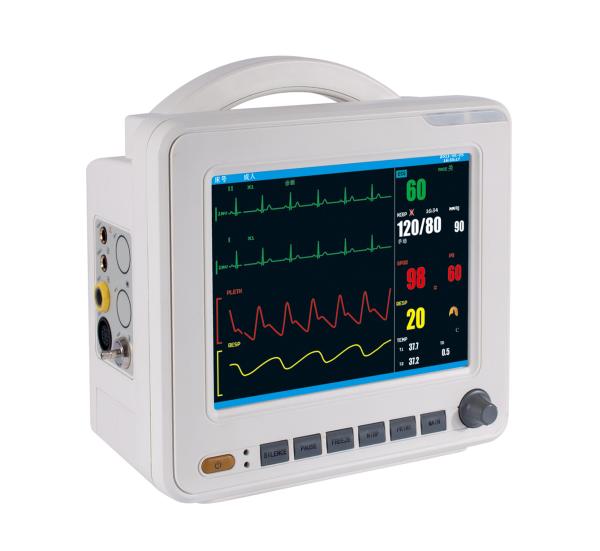 6 つの標準的な変数の 15 インチの表示多変数忍耐強いモニター: ECG、RESP、NIBP、SPO2、2 TEMP、PR/HR