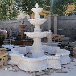 BLVE White Stone Modern Big Fountain Marble Garden Water Fountain Italian Garden Decoration Large Outdoor