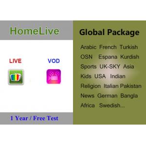 China Global package homelive iptv apk for arabic europe usa indian uk italian German OSN sports channels and vod channels supplier