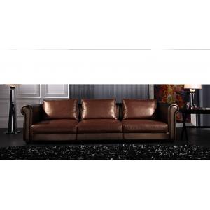 1+2+3 brown leather sofa