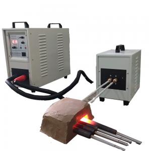 IGBT Bolt Head Hot Forging Machine Super Audio 25kw Induction Heating Equipment