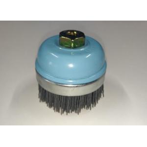 China Nice Surface Nylon Filament Cup Brush / Abrasive Nylon Brush With M10*1.25 Nut supplier