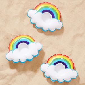 China Mini Rainbow Cloud Party Inflatable Drink Holder Plastic Vinyl Material wholesale