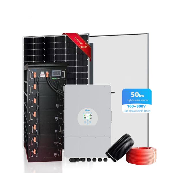 Photovoltaic Solar Energy Power System PV Rooftop With Lithium Batteries