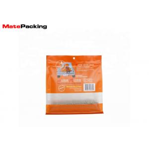 China Flat Bottom Pet Food Packaging Bags Zipper Top Clear Window Customized Logo For Pet supplier