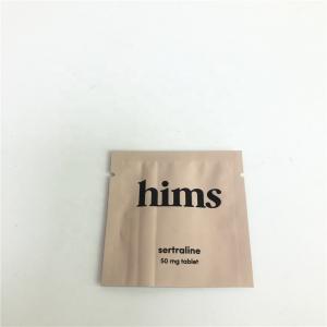 China Custom Plastic Mylar Pill Packaging Sachet Three Side Sealed Bag For Cosmetics Sample Packaging supplier