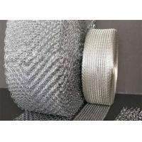 Crimped Knitted Stainless Steel Wire Mesh 30" 42" Wear Resistant For Oil Gas Separation