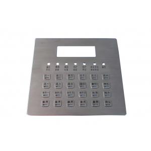 China IP66 Customized 24 Keys Top Panel Mounting illuminated metal stainless steel keypad supplier