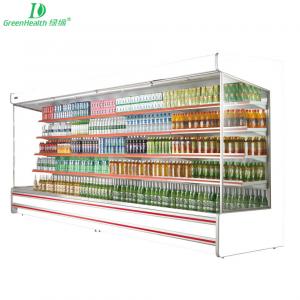 China Supermarket commercial multideck open display cooler for vegetable fruit beverage supplier