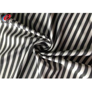 China Striped Printed 4 Way Lycra Weft Knitted Fabric Polyester Spandex Fabric For T - Shirt supplier
