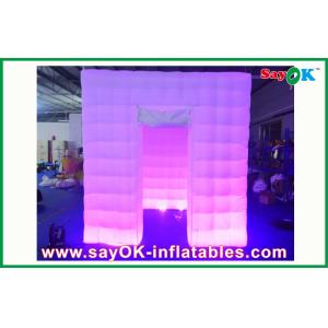 China Advertising Booth Displays Portable Wedding Party Inflatable Photo Booth 2.4m With 1 Door Logo Print Picture Booth supplier