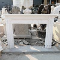 China White Marble Fireplace Mantel Italian Stone Fireplace Surround Italian Stone Fireplace Surround Home Decoration on sale