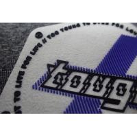 China OEKO Injection Rubber Logo Patches on sale