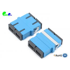 High Performance Optical Fiber Adapter SC Duplex Single Mode Adapter With 9 / 125μm Reduced Flange Blue Plastic