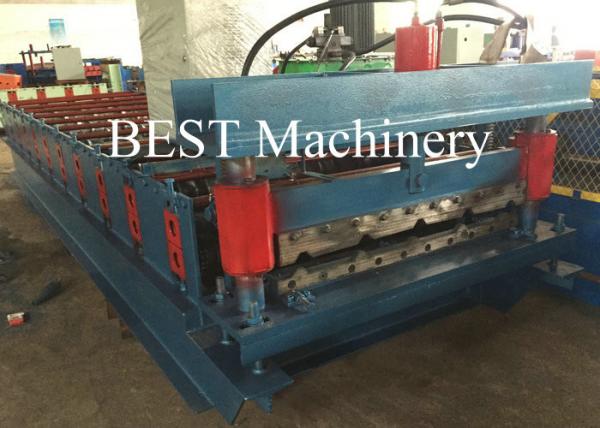 Color PPGI Trapezodial Steel Roof Roll Forming Machine Building , Roofing Roll