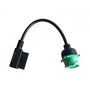 China Green Deutsch 9-Pin J1939 Male to Right Angle OBD2 OBDII Male CAN Bus Cable supplier