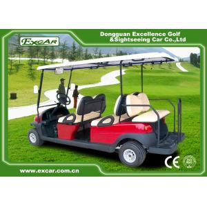 China Excar Red Motorised Golf Buggies 4 And 2 Seats Intelligent Onbaord Charger supplier