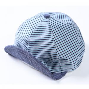 Custom Striped Flip Up Brim Childrens Baseball Cap Cotton 5cm Visor