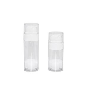 China UKA69 All Plastic Airless Bottle Clear PET Plastic Pump Bottles 50ml 80ml For Hair Care supplier