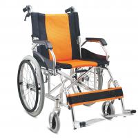 China Hot sale new model 2021 year aluminum wheelchair fixed armrest blue and orange color seat back mesh cloth model GT-863L on sale