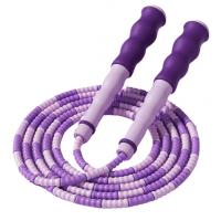 China Purple Color Fitness Jump Rope Soft Beaded Skipping Rope For Children on sale