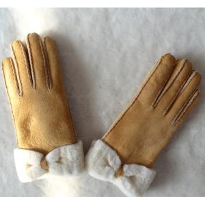 China Spain merino double face lamb fur gloves butterfly glove real leather glove women gloves supplier