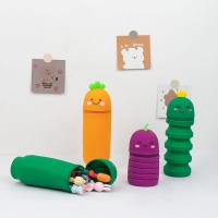 China Cute Silicone Pencil Holder Girls Boys Storage Bag Students Stationery on sale