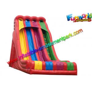 Plato Material Sewing Inflatable Dry Slide , Colorful Inflatable Commercial Slide