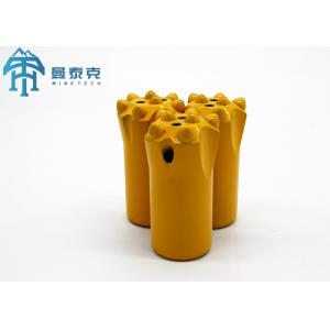 Yellow 7/11/12 Degree Forging Tapered Button Bit For Construction Works