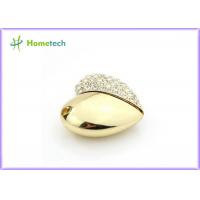China Custom Jewelry Crystal Heart USB Flash Drive on sale