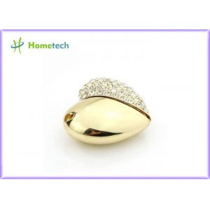 China Custom Jewelry Crystal Heart USB Flash Drive supplier